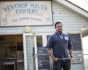 Ed Blake outside the family business in Ventnor